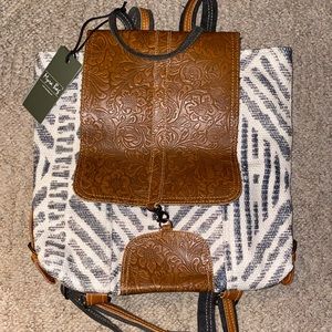 NWT myra backpack with leather details